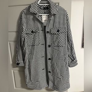 Zara plaid checked oversized shacket
